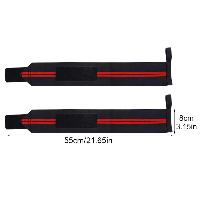 1Pair Adjustable Elastic Wrist Straps for Men And Women Powerlifting Weightlifting Bandages