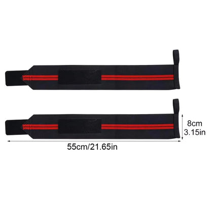 1Pair Adjustable Elastic Wrist Straps for Men And Women Powerlifting Weightlifting Bandages