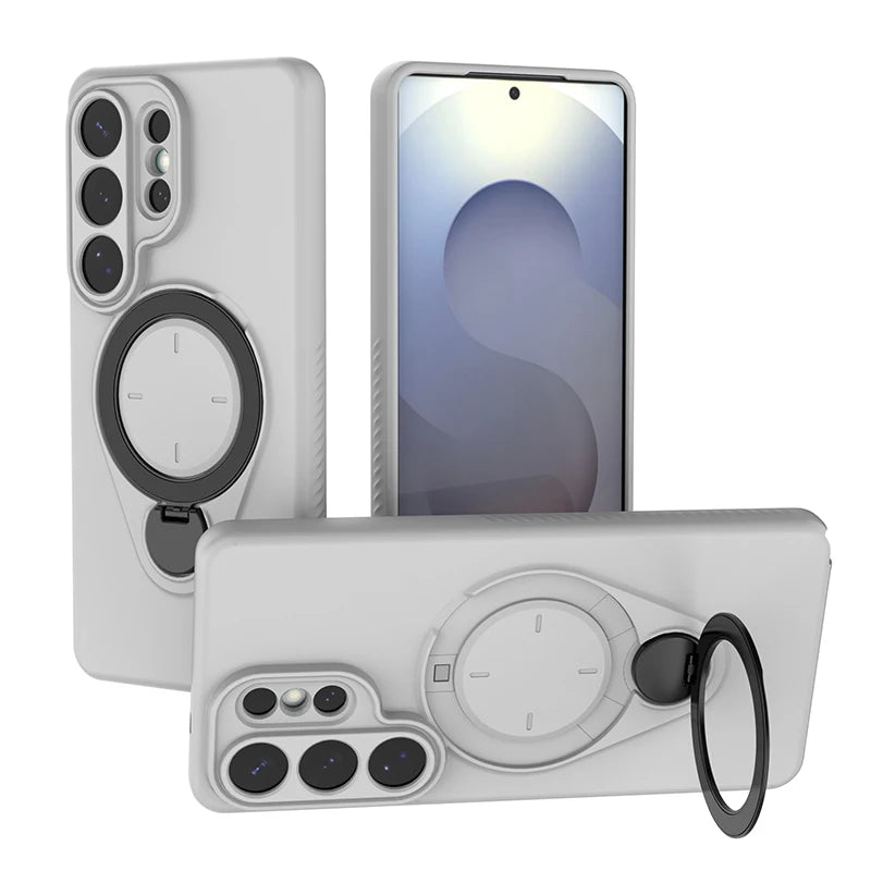 360° Rotating Magnetic Stand Phone Case For Samsung Galaxy S26 S26Plus S26Ultra Wireless Charging Shockproof Protective Cover