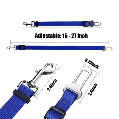 Adjustable Pet Dog Cat Car Seat Belt for Dogs Harness Leash Travel Clip French Bulldog Dog Collar Connector Accessories Supplies