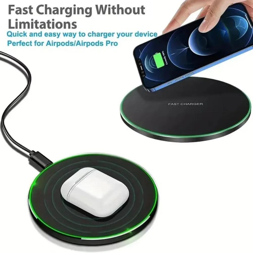 Fast Wireless Charger Pad Fast Wireless Charging Station For Samsung Galaxy S25 S24 S23 S22 Xiaomi iPhone 16 15 14 13 12 Pro Max