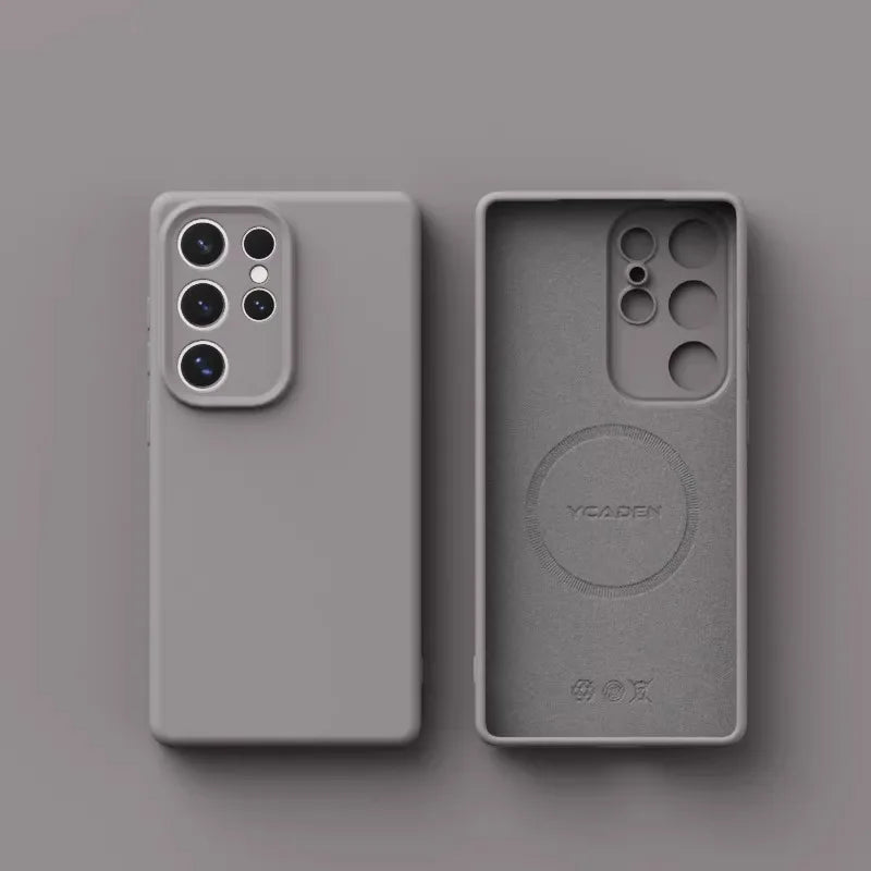 Original Liquid Silicone Magnetic Phone Case For Samsung Galaxy S26 S25 S24 S23 S 26 Ultra Plus Cases Wireless Charge Soft Cover