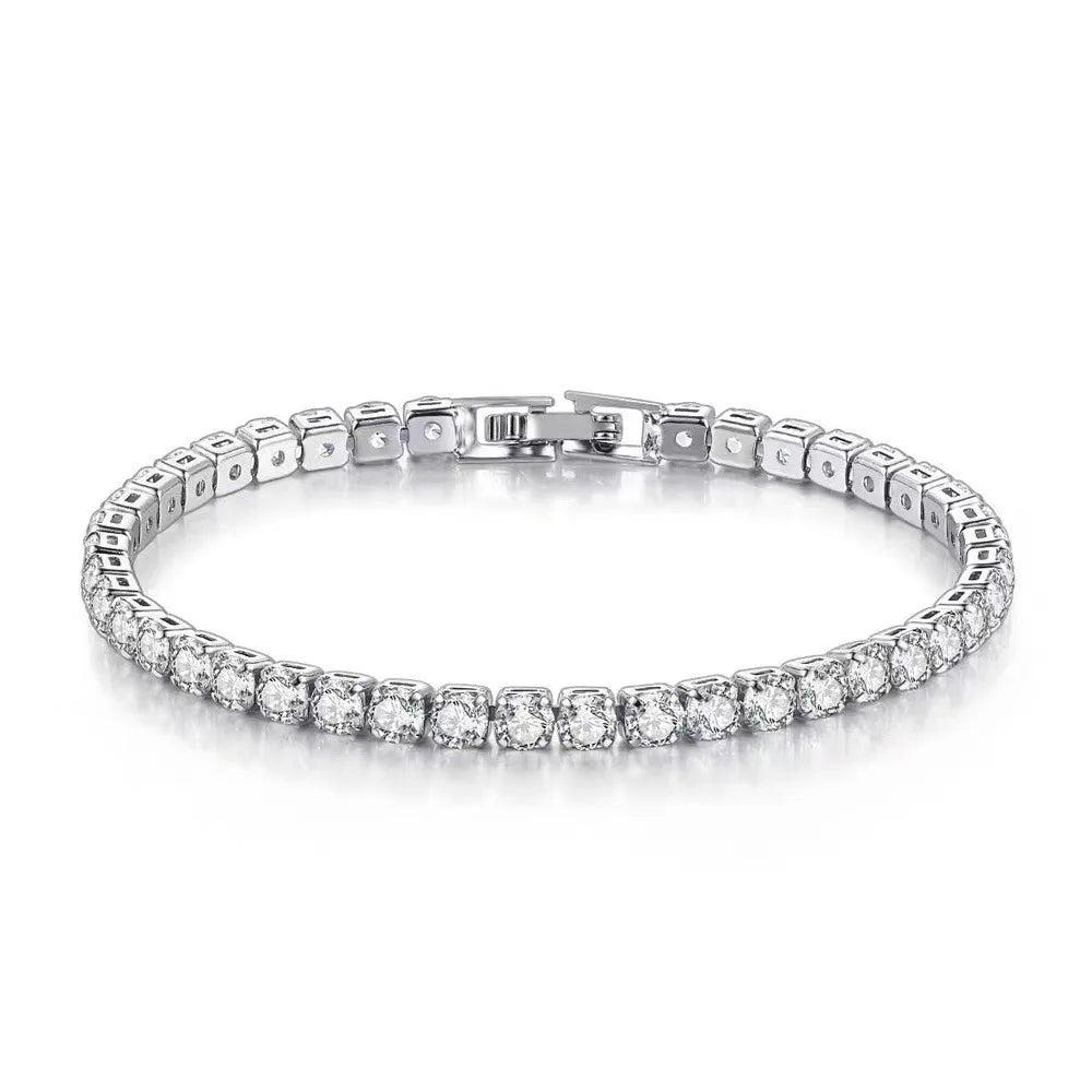 Lihong S925 Sterling Silver Zircon Tennis Bracelet – Women’s Fashion Jewelry