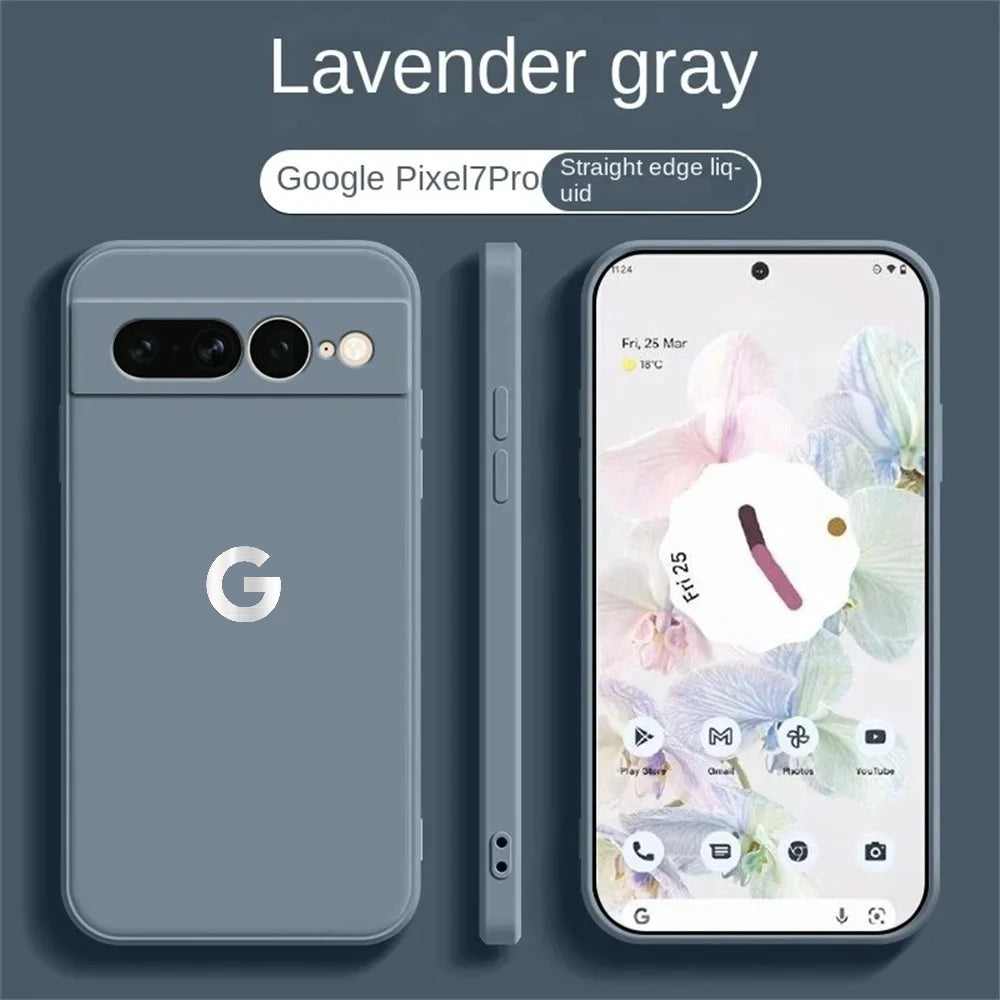 Ultra Slim Liquid Silicone Phone Case For Google Pixel 10A 9 Pro XL 8 7 6 Pro Wireless Charging Shockproof Protector Back Cover
