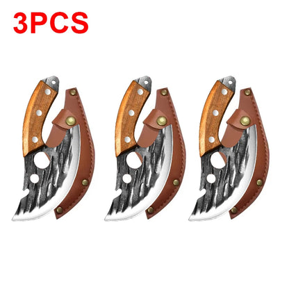 Multifunctional Knife Forged Kitchen Knife Stainless Steel Meat Cleaver Boning Knife with Bottle Opener Pocket With Knife Cover