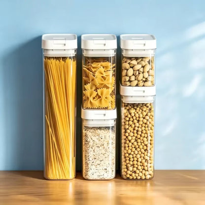 Transparent Plastic Grain Seal Tank Spaghetti Storage Container Moisture-Proof Snack Jar Kitchen Food Tank Pasta Storage Box