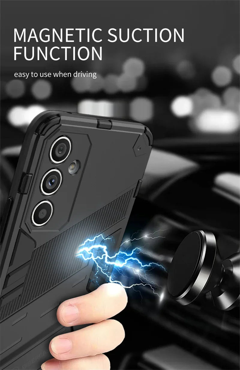 Shockproof Armor Case for OnePlus 12 13 Series – Magnetic Kickstand Full Coverage Cover