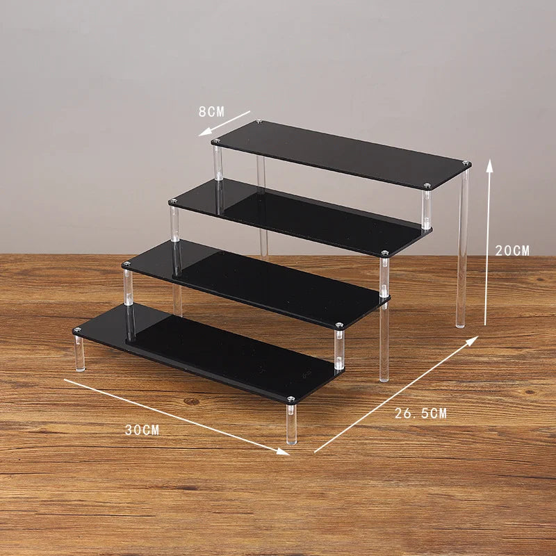 Clear Acrylic Display Stand For Anime Figures Cupcake Shelf Organizer Desserts Holder Jewels Display Risers Stand Perfume Stand