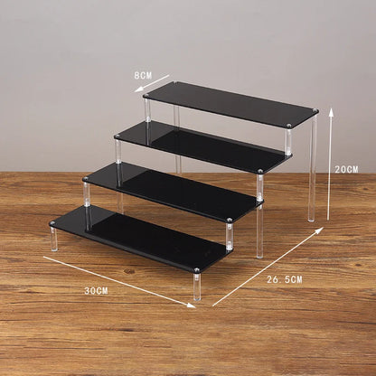 Clear Acrylic Display Stand For Anime Figures Cupcake Shelf Organizer Desserts Holder Jewels Display Risers Stand Perfume Stand
