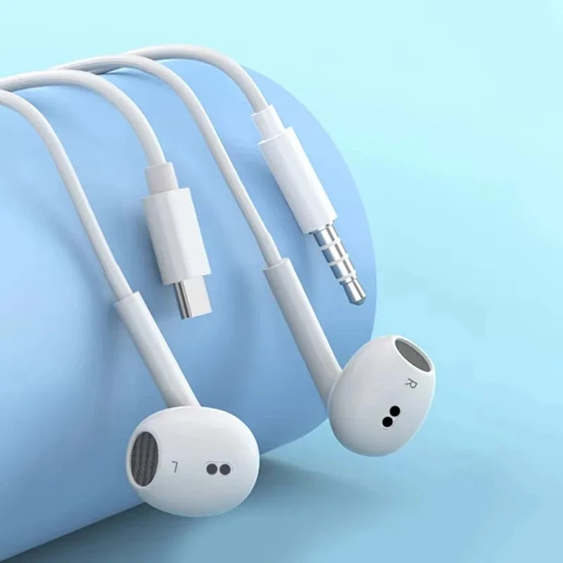 Headphones For Xiaomi 14 13 12 11 in-ear Earphones Redmi Note 10 9 8 7 Type C 3.5mm Wired Headset Phone Accessories