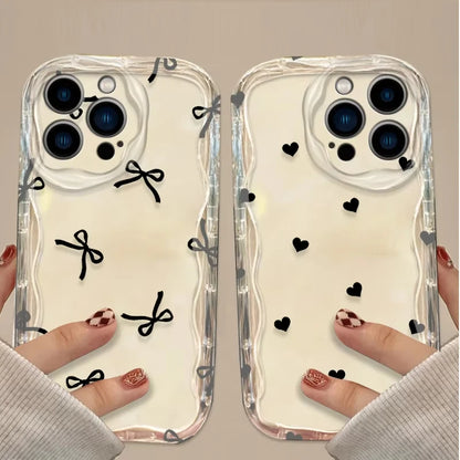Bowknot Heart iPhone Case – Shockproof Silicone Cover