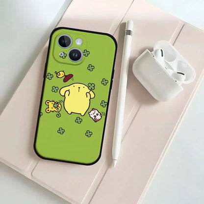 P-Pompompurins Black Phone Case That Fits For IPhone 17,16,15,11,13,14 Pro Max,Plus,X,Xr,Xs Max,13Mini