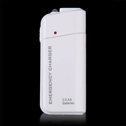 USB Emergency 2 AA Battery Extender Charger Power Bank Power Case for iPhone Mobile MP3 MP4 Black White