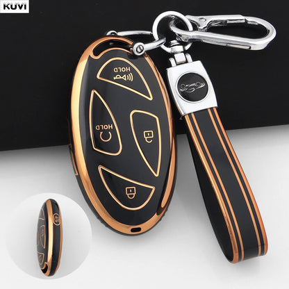For Hyundai IONIQ 6 New Grand Prix GN7 Kona 5 7 Buttons Fashion TPU Car Remote Key Case Cover Protected Keychain Fob Accessories