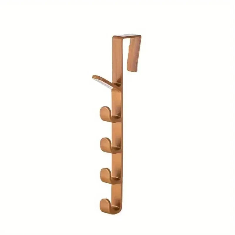 Over-the-Door 5-Hook Rack – Clothes, Bags & Hat Organizer