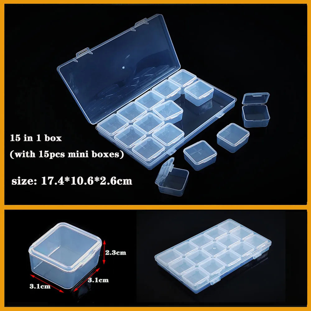 Transparent Plastic Screw Compartment Box – Jewelry, Earring & Tool Storage Organizer