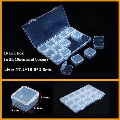 Transparent Plastic Screw Compartment Box – Jewelry, Earring & Tool Storage Organizer