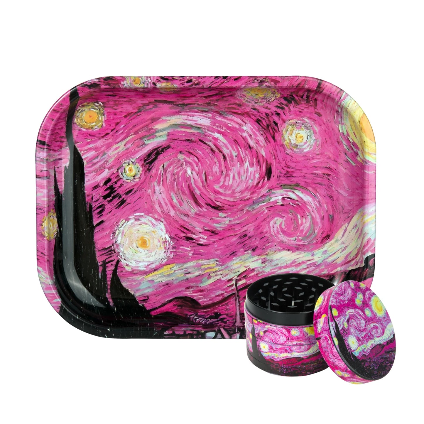 1/2 Pieces Pink Burn Book Grinder and Rolling Tray