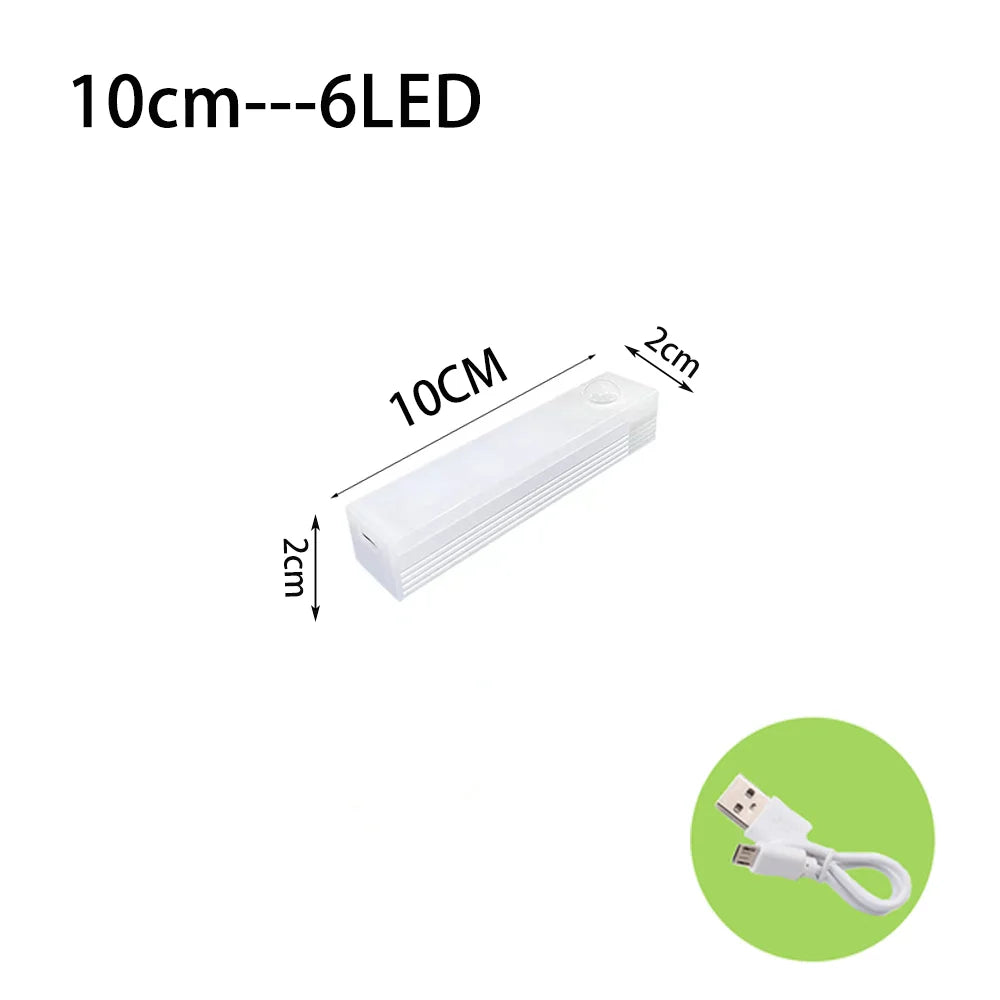 LED Motion Sensor Under-Cabinet Light — USB Rechargeable