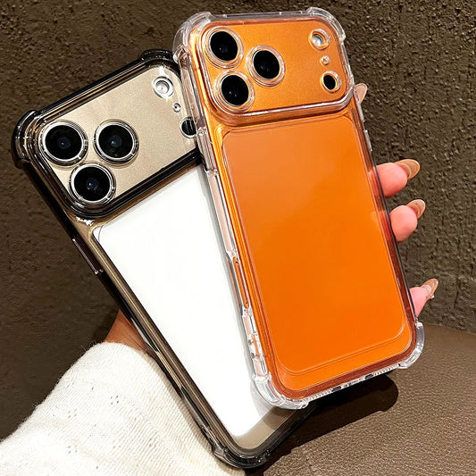 Luxury Transparent Silicone Phone Case For iPhone 17 16 Pro Max 15 14 13 12 11 Pro Max Air 16E X XS 7 8 Plus Shockproof Cover