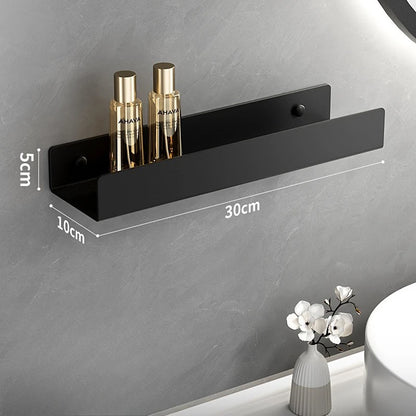 Aluminum Alloy Bathroom Organizer No Drill Wall Mounted Shelf for Toilet Bathroom Vanity Storage