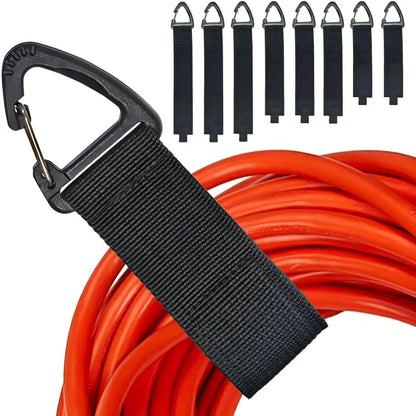 Cord Organizer Holder with Triangle Buckle Wire Manager Power Cord Management Nylon Heavy Cord Storage Straps for Cables Hoses