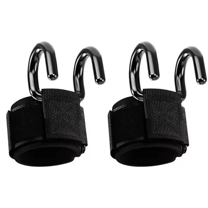 1PairWeight Lifting Hook Grips With Wrist Wraps Hand-Bar Wrist Strap Gym Fitness Hook Weight Strap Pull-Ups Power Lifting Glove