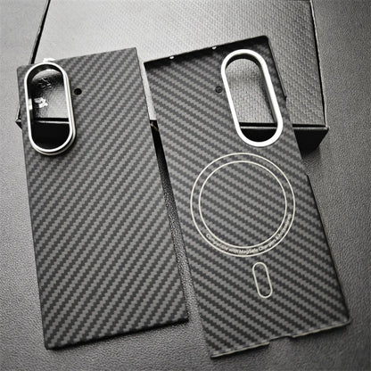 Aramid Magnetic Case For Samsung Galaxy Z Fold 7 Carbon Fiber Cover For Magsafe Case Shell Cover Mobile Phone Accessories