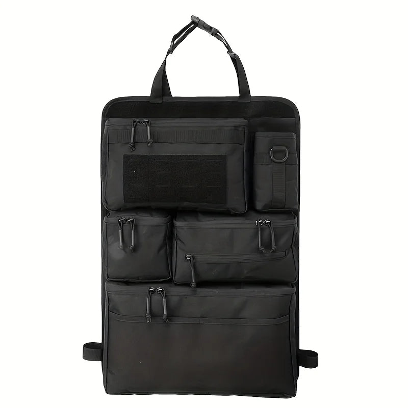 Multifunctional luggage organizer and storage bag, tactical storage bag for car rear seats, hanging rear seat bag