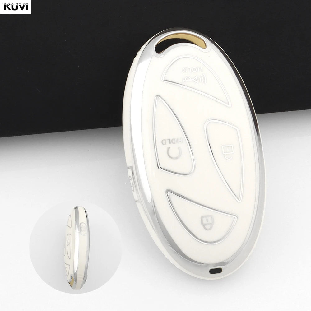 For Hyundai IONIQ 6 New Grand Prix GN7 Kona 5 7 Buttons Fashion TPU Car Remote Key Case Cover Protected Keychain Fob Accessories