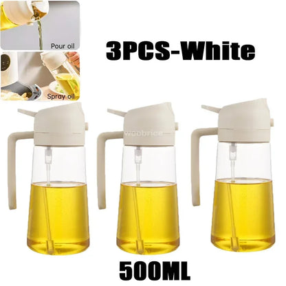 Olive Oil Spray Bottle for Oil Bottle Pouring for Cooking Oil Spices Camping Dispenser with Automatic Lid Spice Shaker