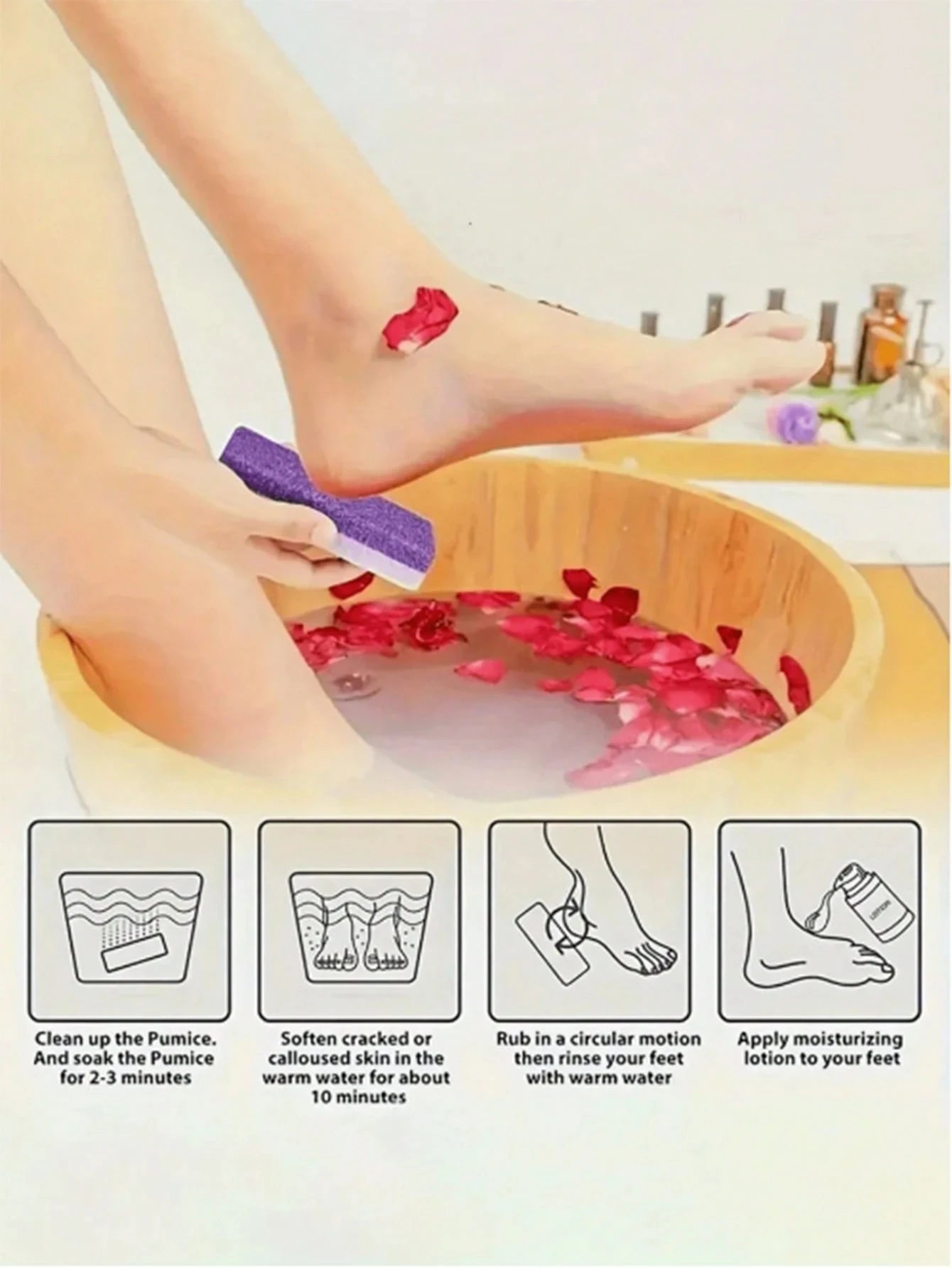 Premium Foot Care Set (2 Pcs): Natural Pumice Stone & Dual-Sided Foot File, Professional Callus Remover & Dead Skin Exfoliator for Smooth Heels