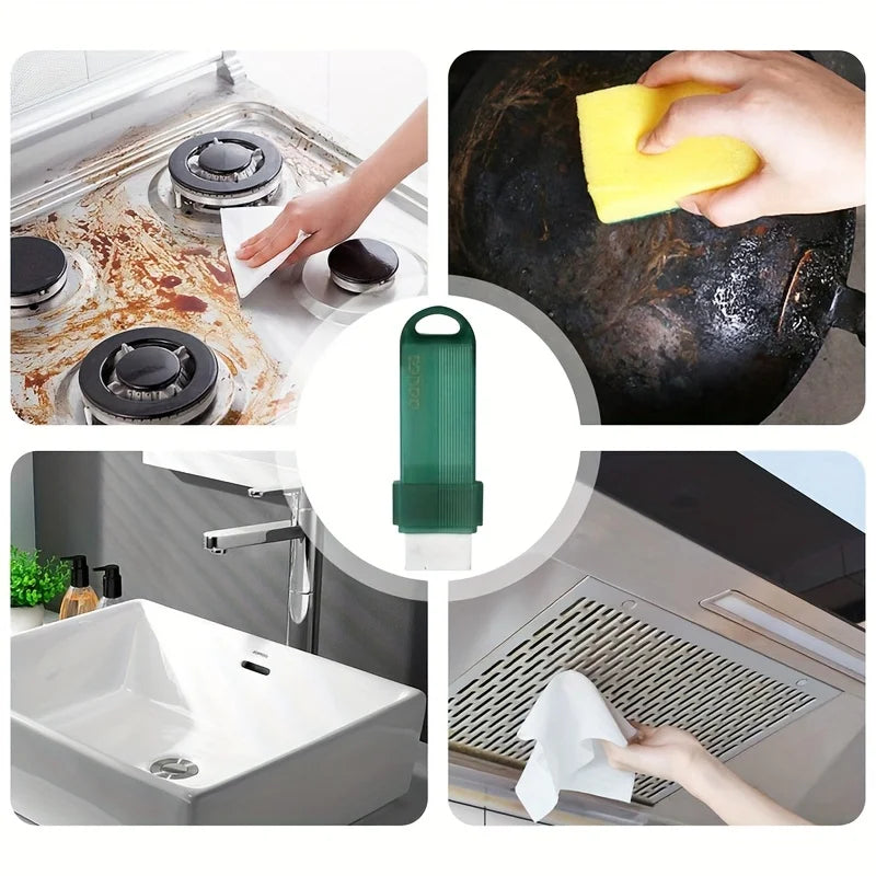 1pc Reusable Stain Remover Eraser Kitchen Faucet Lime Eraser Bathroom Glass Stains Rust Remover Cleaning Supplies