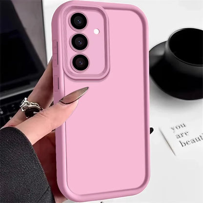 Soft TPU Case For Samsung S26 S25 S24 S23 S22 S21 Ultra Plus FE S25 edge A54 note 20 Shockproof Solid Color Silicone Phone Cover