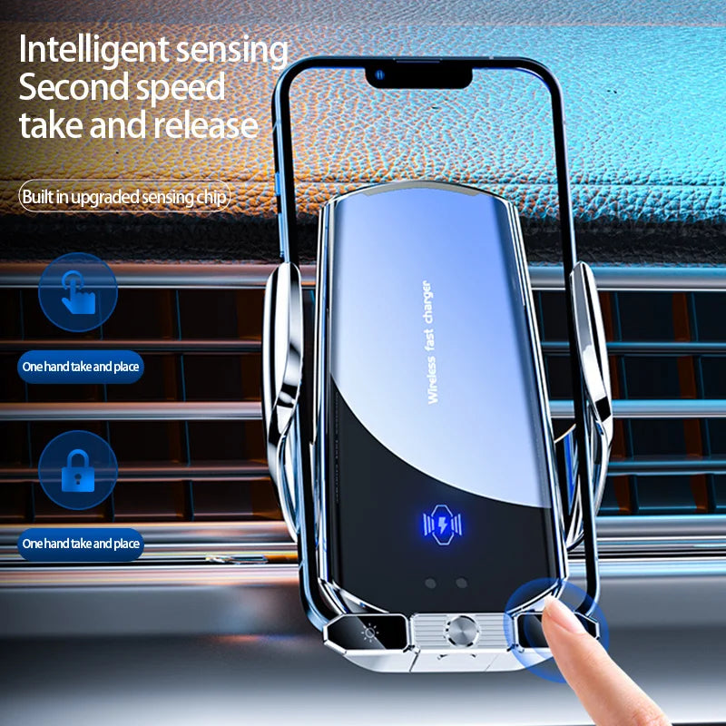 Car Wireless Charger Magnetic Fast Charging Station Air Vent Stand Car Phone Holder Mount For iPhone 16 15 14 13 12 Pro Samsung