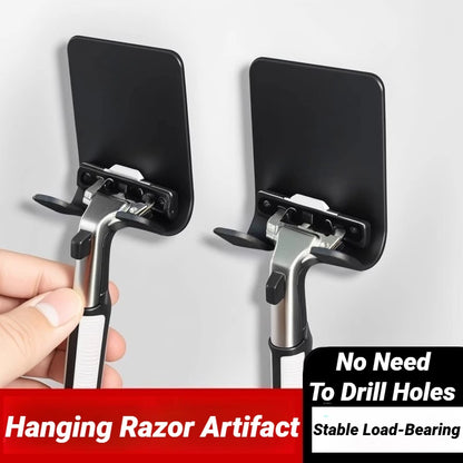 Storage Rack Hook Organizer Razor Shaver Stand For Men Shaving Bathroom Shelf