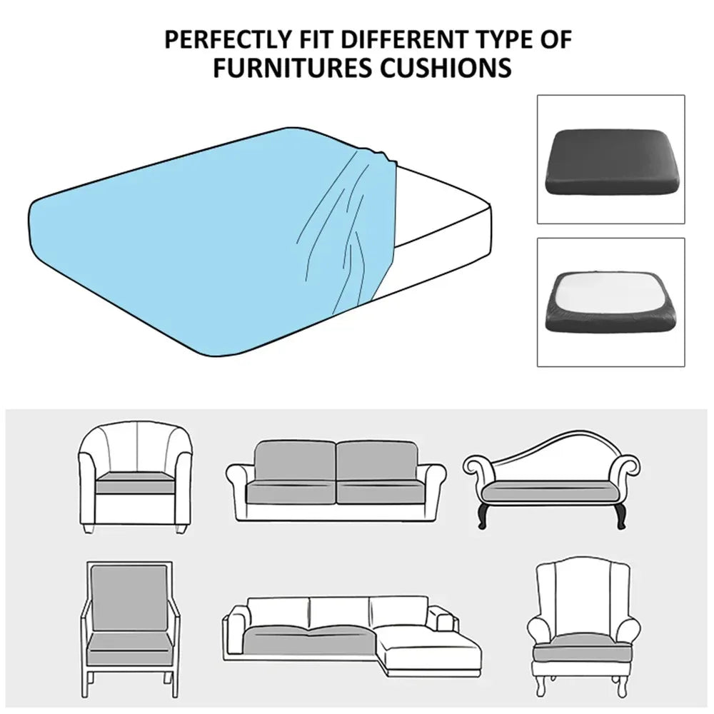 Waterproof Couch Cushion Covers Washable Sofa Cushion Slipcovers Thick Stretch Jacquard Fabric Couch Sofa Covers