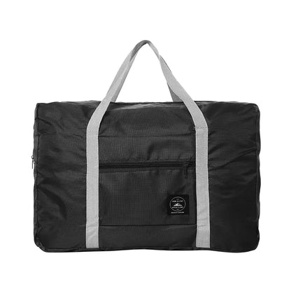 Solid Color Waterproof Folding Travel Bag Lightweight Large Capacity Luggage Bag