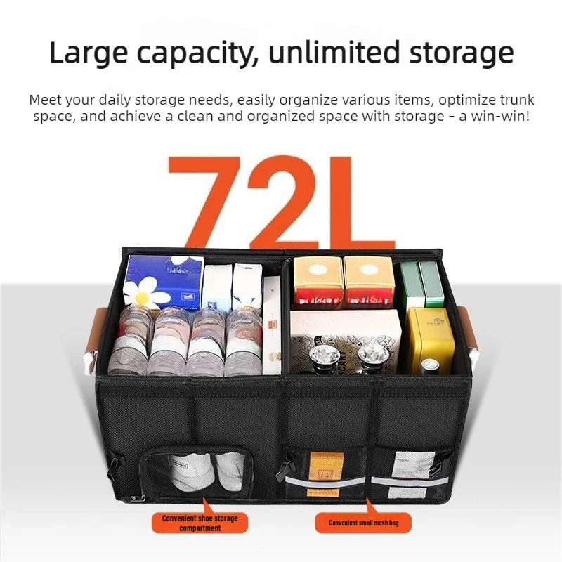 Foldable Waterproof Oxford Cloth Trunk Storage Box Large Capacity Car Organizer Portable for Camping Fishing Travel Accessories