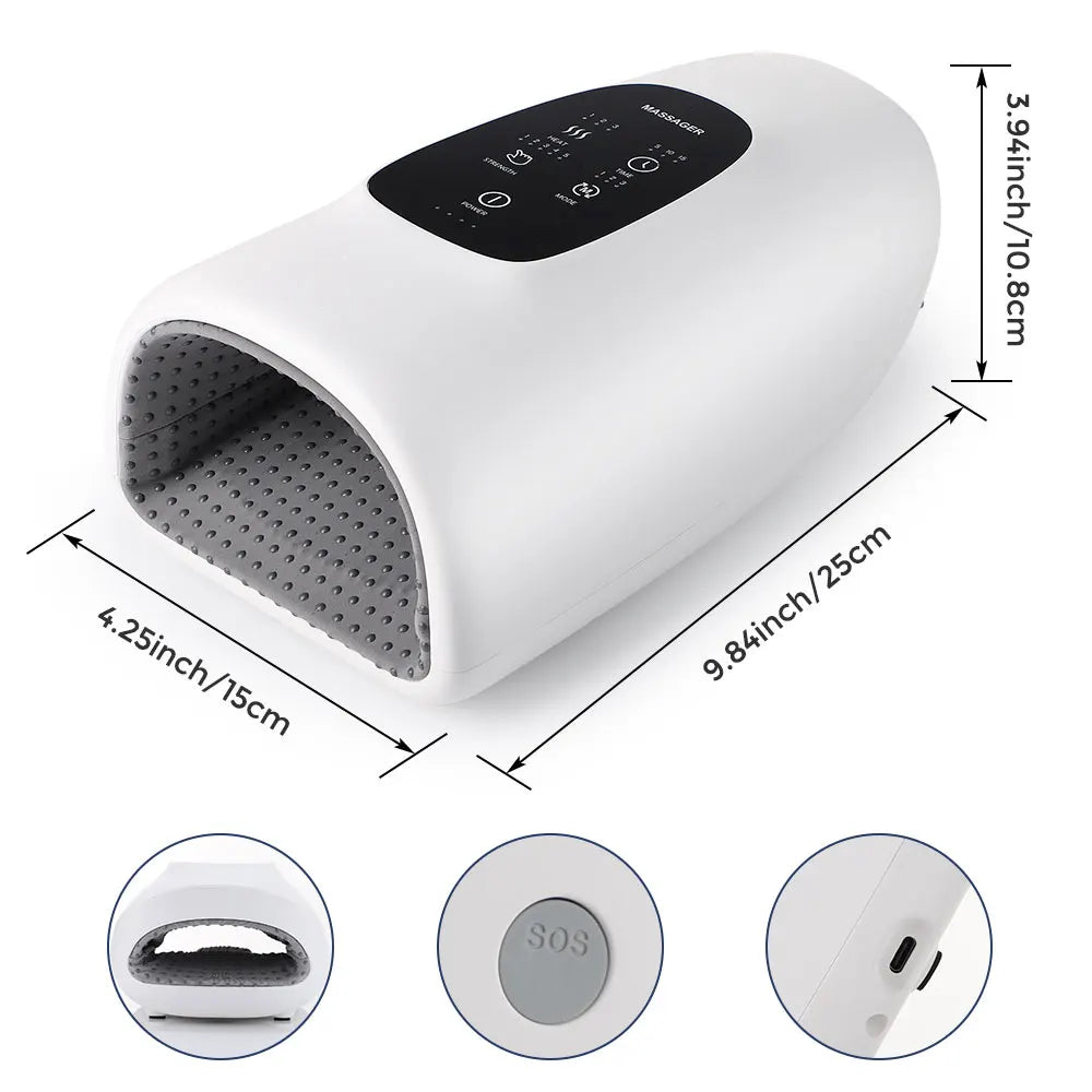 Smart Airbag Hand Massager Wireless Electric Hot Compress Carpal Tunnel Palm Acupoint Massager Vibration Kneading Finger Relax