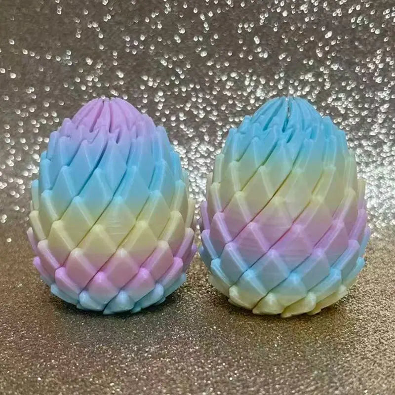 3D Printing Dragon Egg Stress Relief Model, Deformable Twist Egg, Creative Stress-Relief Gadget Desk Ornament