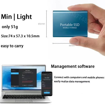 16TB Mass Storage Portable SSD 1TB 2TB 4TB 8TB USB3.2 External Hard Drive High Speed Solid Disk for All Devices
