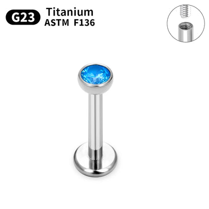 G23 Titanium Piercings Labret Stud Kit – 1/5/10pcs Lip, Nose, Eyebrow, and Cartilage Body Jewelry
