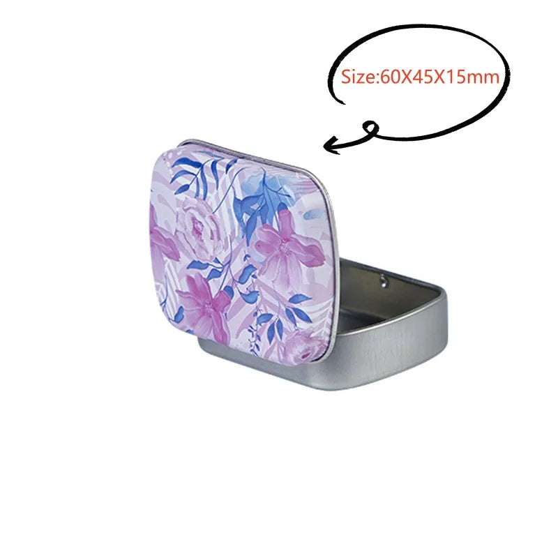 New Square Tin Storage Box – Silver Metal Box for Jewelry, Coins, Keys & Candy