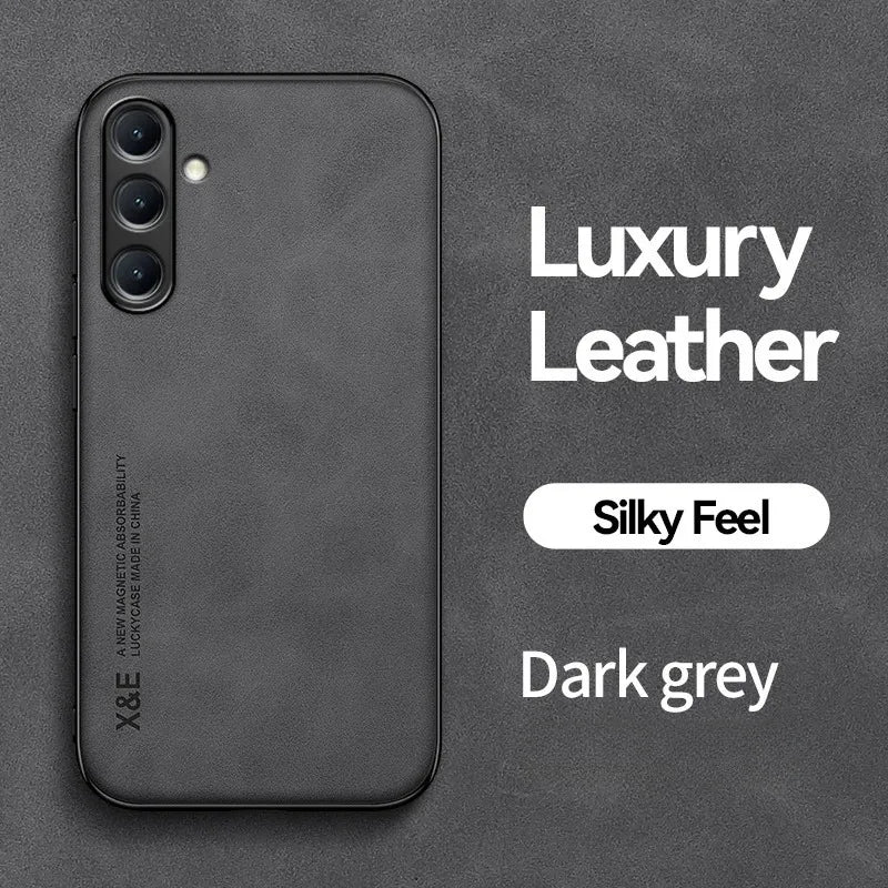 For Samsung Galaxy A56 A36 A26 A16 5G Case Soft Silicone Car Holder Magnetic Leather Phone Cover for Galaxy A06 A 56 36 16 Funda