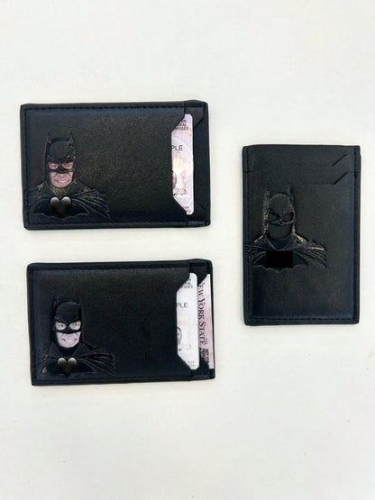Men's Laser Cut Card Holder, Multi-Card Slot Design - Suitable For Office Workers And Superhero Fans, Perfect For Storing Business Cards And ID Cards