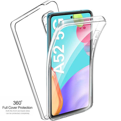 360 Full Body Silicone Samsung Galaxy Case – Dual Layer Transparent Cover for A Series