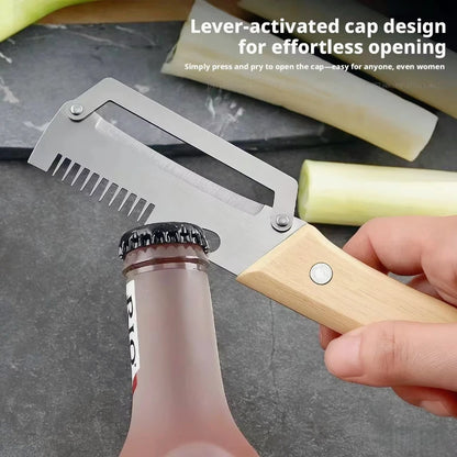 2026 New Ergonomic Paring Knife with Wood Handle Stainless Steel Vegetable Peeler 2-in-1 Fruit & Potato Peeler for Kitchen