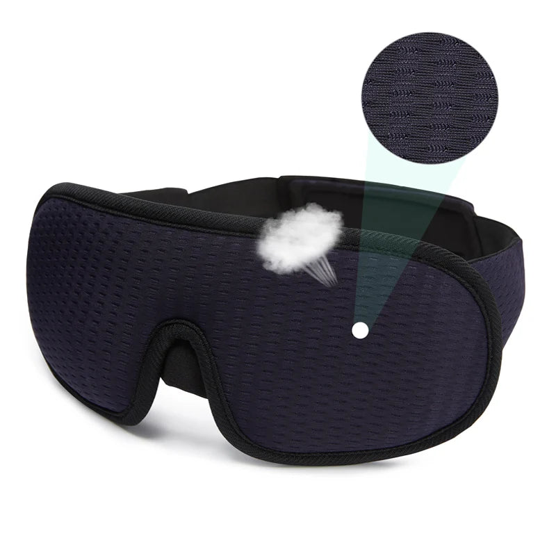 3D Contoured Sleep Mask – Light Blocking Travel Eye Mask