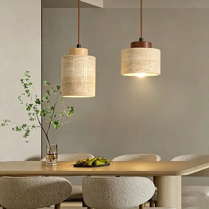 Japanese Modern Designer Wabi-Sabai Bedroom Bedside Lighting Bar B&B Yellow Cave Stone Chandelier Bedside Hanging Wire Lamp